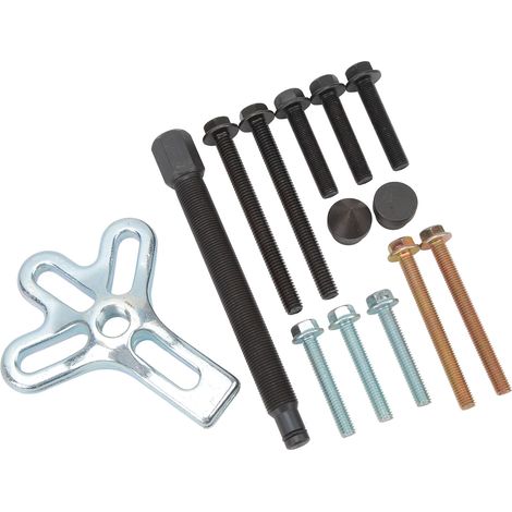 Kit extracteur de volant moteur 14 pièces en acier au carbone robuste, ensemble de traction réutilisable haute résistance pour volant de direction (1/5)