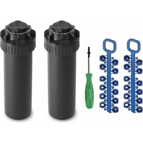 Lot de 2 arroseurs Rain Bird 5004-PC – Portée réglable 7,6 à 15,2 mètres – Filetage femelle 3/4'' – Ajustement secteur 40° à 360° (1/5)