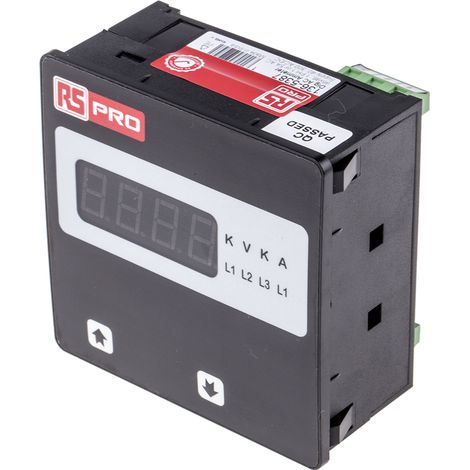 Ampèremètre numérique V c.a. RS PRO, 92mm x 92mm ( Prix pour 1 ) (1/3)