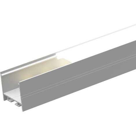 AL24-S01-AS-1000: Profilo di superficie per nastri ALU da 24 mm, argento anodizzato, 2 file, fino a 1000 mm SURFACE argento anodizzato 2-...