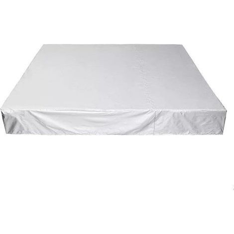 Housse isolée pour piscine et spa, offre une protection complète contre la saleté, la poussière et protège contre les pertes de chaleur,Argent (218 x 218 x 30 cm) (1/5)