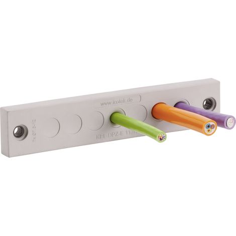 Icotek KEL-DPZ-E 112/21 Kabeldurchführungsplatte   Klemm-Ø (max.) 6.5 mm  Polyamid, Elastomer Grau 1