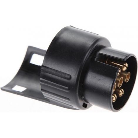 1 Stück Anhänger-Steckdosenadapter 7-polig auf 13-polig, 12 V, 50 A, für Bremslicht, Kennzeichenbeleuchtung und Blinker (1/4)