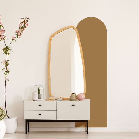 Autocollant Arche Salon Art Moderne et Simple Grand Papier Peint Bohème pour Décoration Salon et Chambre L58 x H140 cm Cuivre (1/5)
