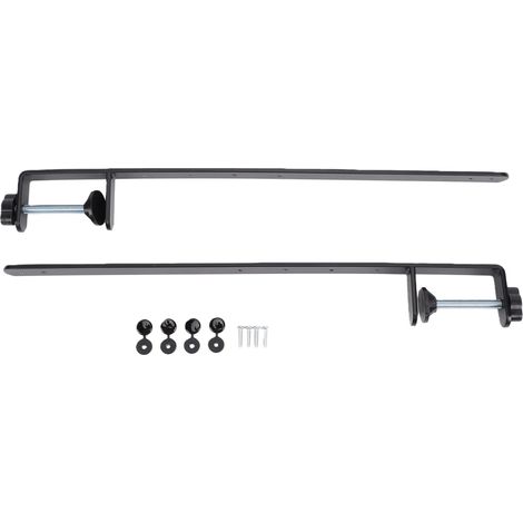 Pinces de bureau pour panneau perforé, supports de bureau métalliques réglables, idéaux pour les espaces de travail à domicile et au bureau (noir). (1/5)