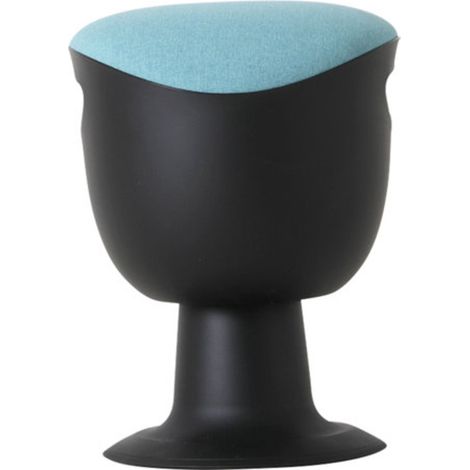 STIER Multibeweglicher Drehhocker mit Tellerfuß, höhenverstellbare Sitzhöhe 465-585mm, gepolstert und kippsicherer Stand, Türkis,