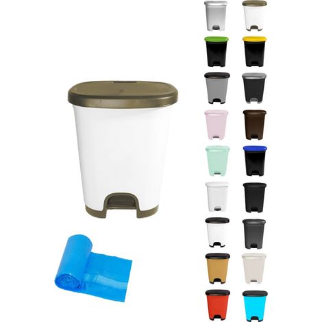 Cubo basura plástico moderno Apertura con pedal Cubo reciclar (1/5)