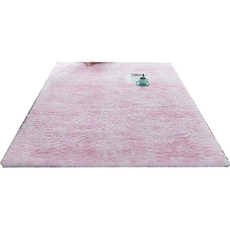 Alfombra ovalada, terciopelo ultrasuave, diseño antideslizante, color rosa empolvado, para habitación infantil. (1/5)