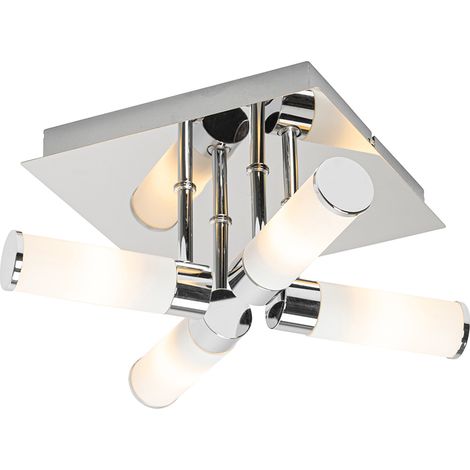 Moderne Badezimmer-Deckenleuchte Chrom 4-flammig IP44 - Bath