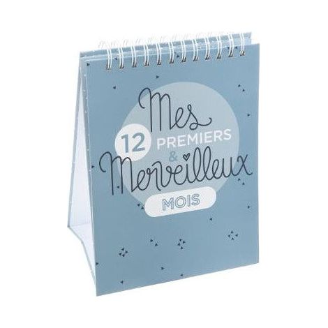 Album photo à spirales pour bébé - L 18 cm x l 23,5 cm - Bleu - Livraison gratuite (1/5)