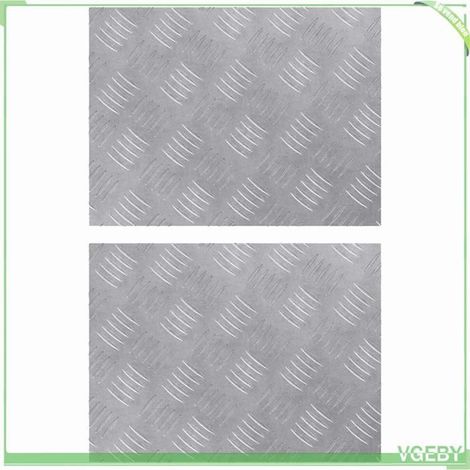 4104289 Nez de marche Rectangulaire 2 pcs Argenté 40 x 30 cm Aluminium (1/4)