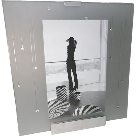 Porta foto da tavolo album vetro opaco con diamanti per ritratti 10x15 moderno vintage bellissimo e particolare (1/5)