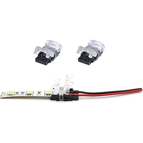 2x Connecteur coupleur rapide de bande LED CCT 10mm à 2 broches CCT sans soudure Borne Câble Lumière Adaptateur Bande lumineuse Pratique (1/2)