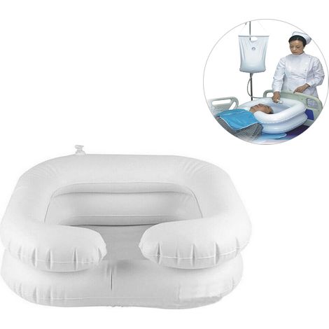 Bassin gonflable pour lavage de cheveux, bassin de shampoing PVC pliable, aide à la toilette pour personnes âgées et handicapées, cuvette de lavage portable. (1/5)