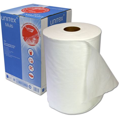 Rollo de paño de limpieza para pintura de 117 m, blanco