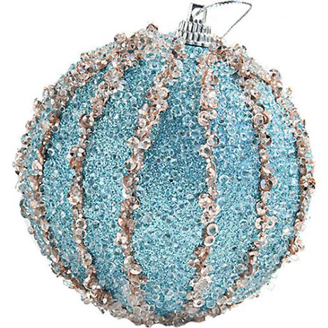 Boule Décorative De Sapin De Noel 8 Cm Boule Suspendue Pour Decoration Fete Maison Bleue-KZQ (1/3)