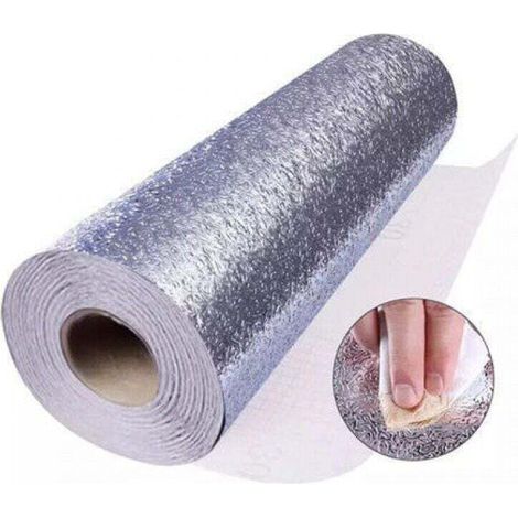ZVD Texture-1 Rotolo di foglio di alluminio autoadesivo 40cm 5M Foglio di alluminio per cucina autoadesivo-Crezuo