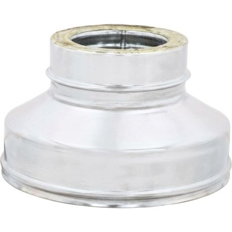 MAKA Riduzione Canna Fumaria Doppia Parete 50 Inox Ø 200 a 150 mm (1/5)