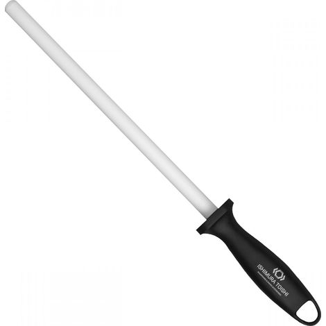 Ishimura Musak Afilador de cuchillos de cerámica Varilla de afilar 25 cm
