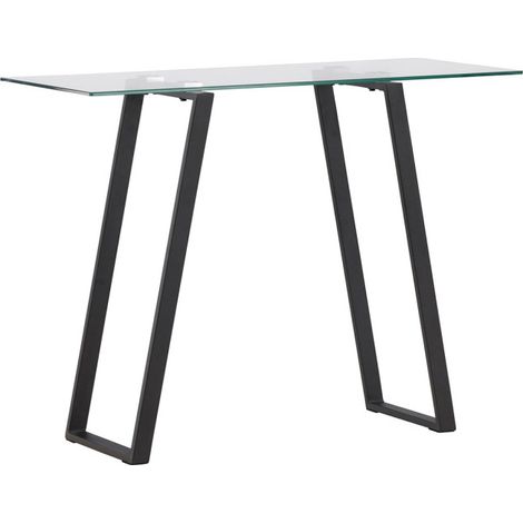 Console Design en Verre "Horten" 100cm Noir (1/5)