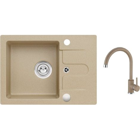 Alveus - Spülenset Cortina 10 und Armatur Kati, beige SETA25960 (1/2)