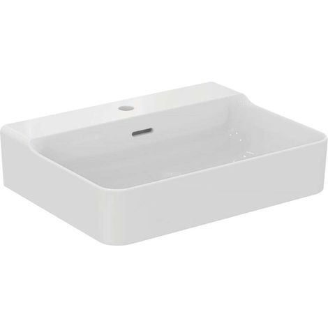 Lavabo CONCA 600x450x165mm bianco monoforo, con troppopieno IDEAL STANDARD (1/5)