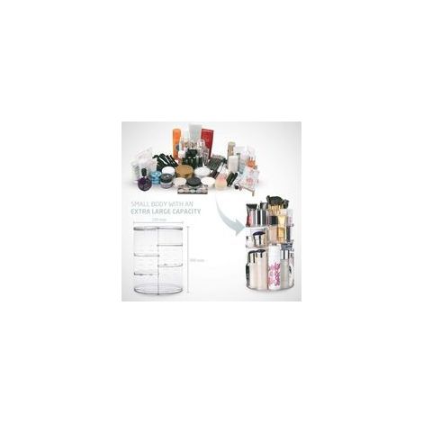Étagère de rangement cosmétique rotative à 360° en acrylique transparent (1/3)