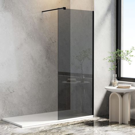 Walk-in Wetroom Shower Enclosure, 8mm Grey Toughened Safety Glass,Easy Clean Shower Screen,800 x 1900mm (1/5)