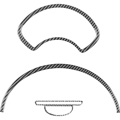 Marco adhesivo de fibra de carbono para el velocímetro + tira embellecedora de ventilación para Cooper hardtop R56, Clubman R55 convertible R57