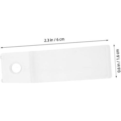 Packung mit 50 rutschfesten Schubladenstoppern inklusive Schrauben, aus transparentem Kunststoff, zur Reparatur und stabilen Aufbewahrung von Kommodenschienen. (1/4)