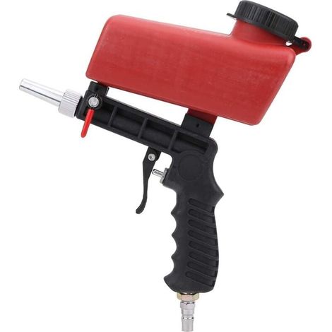 Sableuse pneumatique, Pistolet de sablage Portable portatif à Main, Pistolet de sablage, pour Tous Les abrasifs de sablage, élimination de la Rouille en métal, Pansement de détail (1/4)