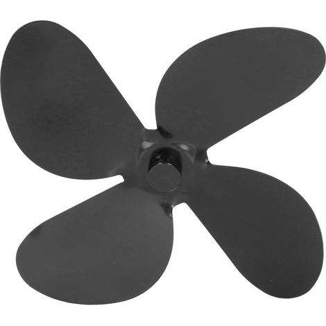 Ventilateur de hotte 4 pales aluminium noir, kit complet avec clé Allen et fixations