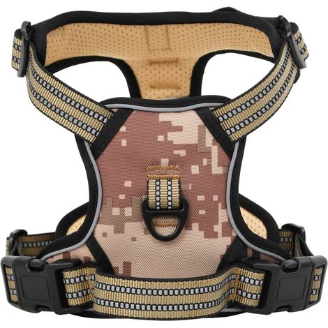 Hundegeschirr Reflektierend Verstellbar Camouflage Braun XL vidaXL (1/5)