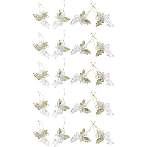 Lot de 20 poupées anges à suspendre au sapin de Noël-7X5CM (1/2)