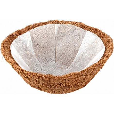 Doublures de jardinière en fibre de coco, paquet de 2, pour paniers suspendus et pots de fleurs, doublure de pot en plastique (1/4)