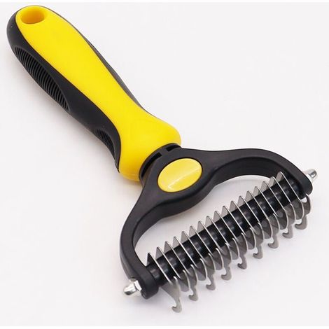Brosse pour sous-poil pour chien et chat Peigne pour sous-poil à poils longs et courts Brosse d'épilation pour chien Brosse de (1/4)