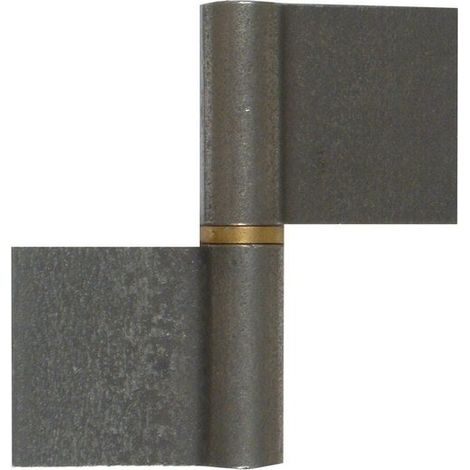 Paumelle De Grille Acier Brut, H.100 X L.90 X P.16 Mm (1/3)