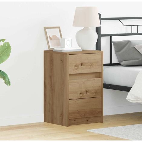 Bedside Cabinet Artisan oak 38 x 34 x 61 cm Engineered wood vidaXL (1/5)