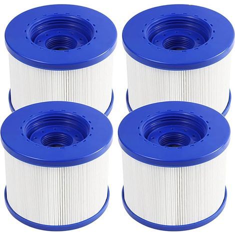 Paquete de 4 filtros de repuesto para piscinas, cartucho de filtro de vidrio Gonflabl De Vis 104mm, para Clever Spa + Aquaparx + Aqua Spa + Costway + All Seasons + GoPlus + Wido y otros (1/5)