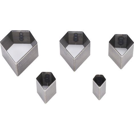 5 Pièces Emporte-Pièce en Cuir Formes Géométriques Couteau Découpe DIY Artisanat (1/5)