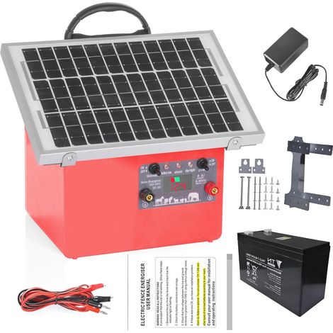 Clôture électrique solaire, pour animaux de bétail de 0.5J / 9.5kv (1/5)
