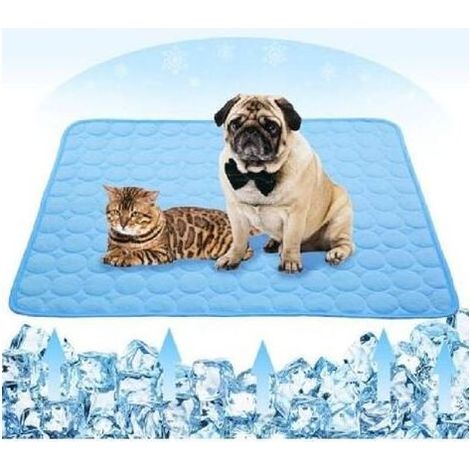 Sommerkühlmatte für Hunde und Katzen, aus Eisseide, kühlende Hundematte, atmungsaktiv, tragbar und waschbar, Haustierkühldecke (28 x 22 Zoll) (1/5)