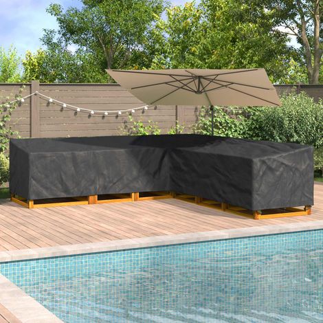 Möbelbezug Schwarz 325 x 325 x 80 cm 600D Oxford Stoff