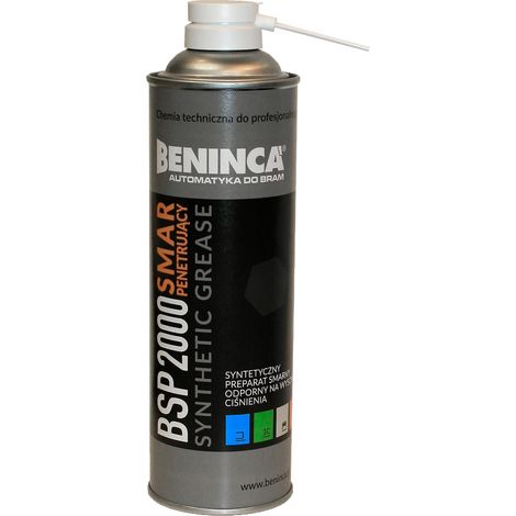 Productos químicos: Grasa sintética (penetrante) Beninca BSP2000 de 500 ml para puertas/automáticos/accionamientos.