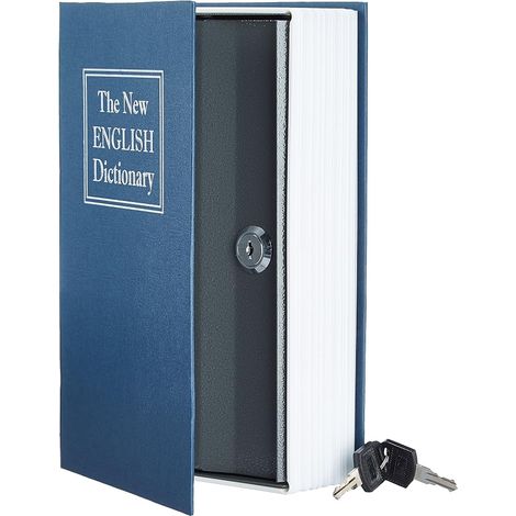 Filiyano-Coffre-fort pour livres (bleu), coffre-fort pour dictionnaire anglais (1/5)