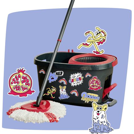 Vileda 183683 Vileda TURBO MY STYLE Box - Dirt is Good Wischmopp-Komplettset Anthrazit, Rot 1 St. (1/4)
