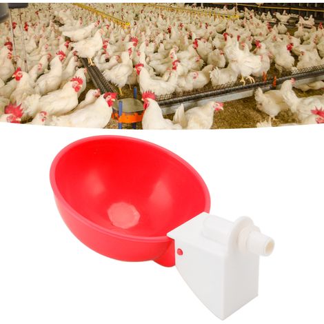 Abreuvoir Automatique pour Volailles avec Goupilles G1/8, 10 pièces, Rouge - Équipement Étanche PP pour Pigeons, Quails, Poulets (1/5)
