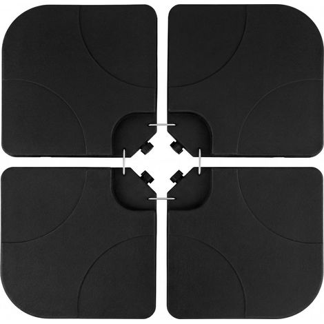 Befüllbarer Schirmständer, 60 l/68 kg, Schwarz, 50 x 50 cm, HDPE