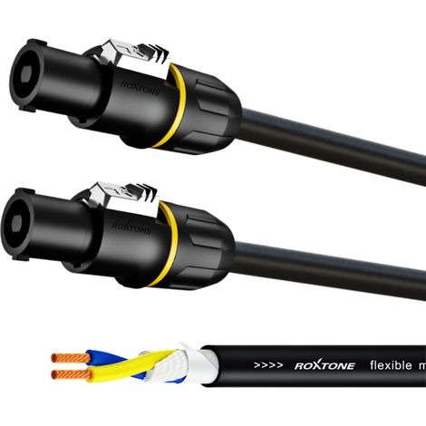 Cavo per altoparlanti 2 x 1,5 mm² 2 connettori per altoparlanti 10 m Roxtone MSSS215L10 (1/5)
