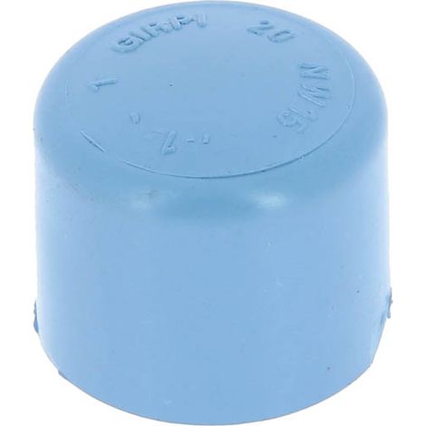 Bouchon PVC bleu air comprimé femelle Ø20